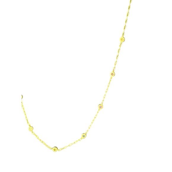 Madewell Gold Multicolor Beaded Chain Necklace - Picture 2 of 5